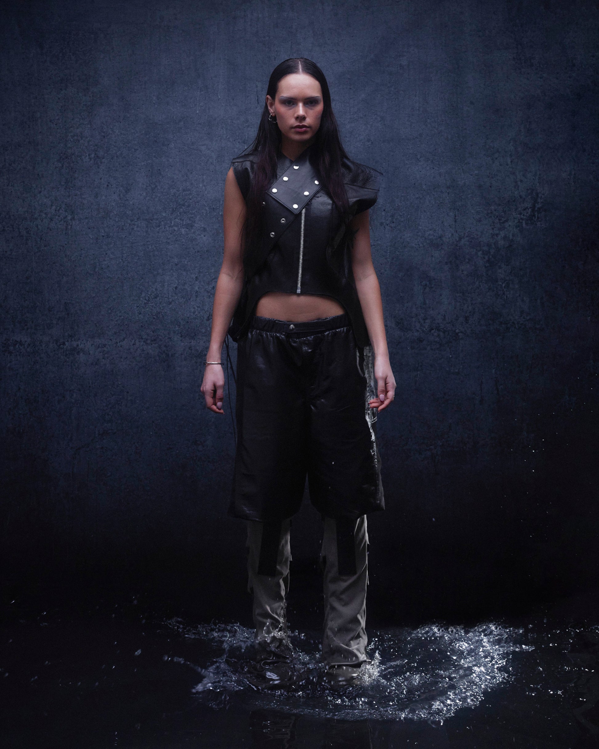 COMBAT LEATHER SHORTS