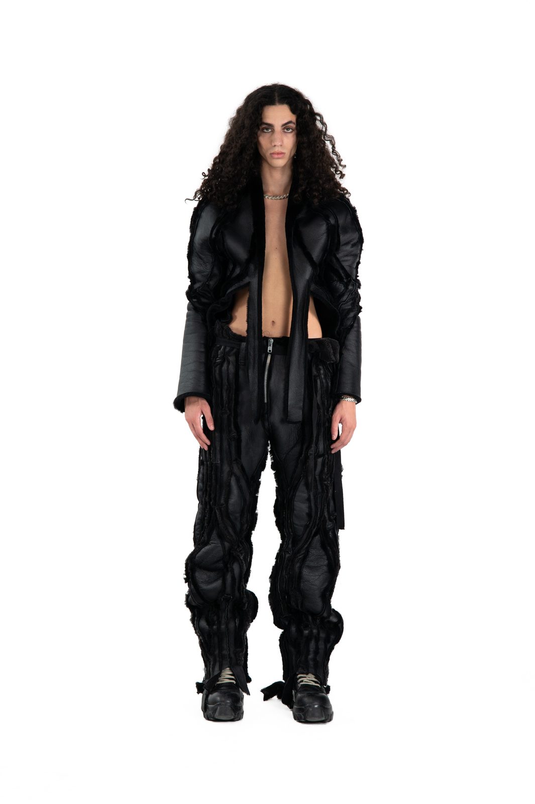 ANATOMICAL SHEARLING Jacket — FW25 Supervillains, hand-crafted leather & technical garments by NDSCLSD Montréal
