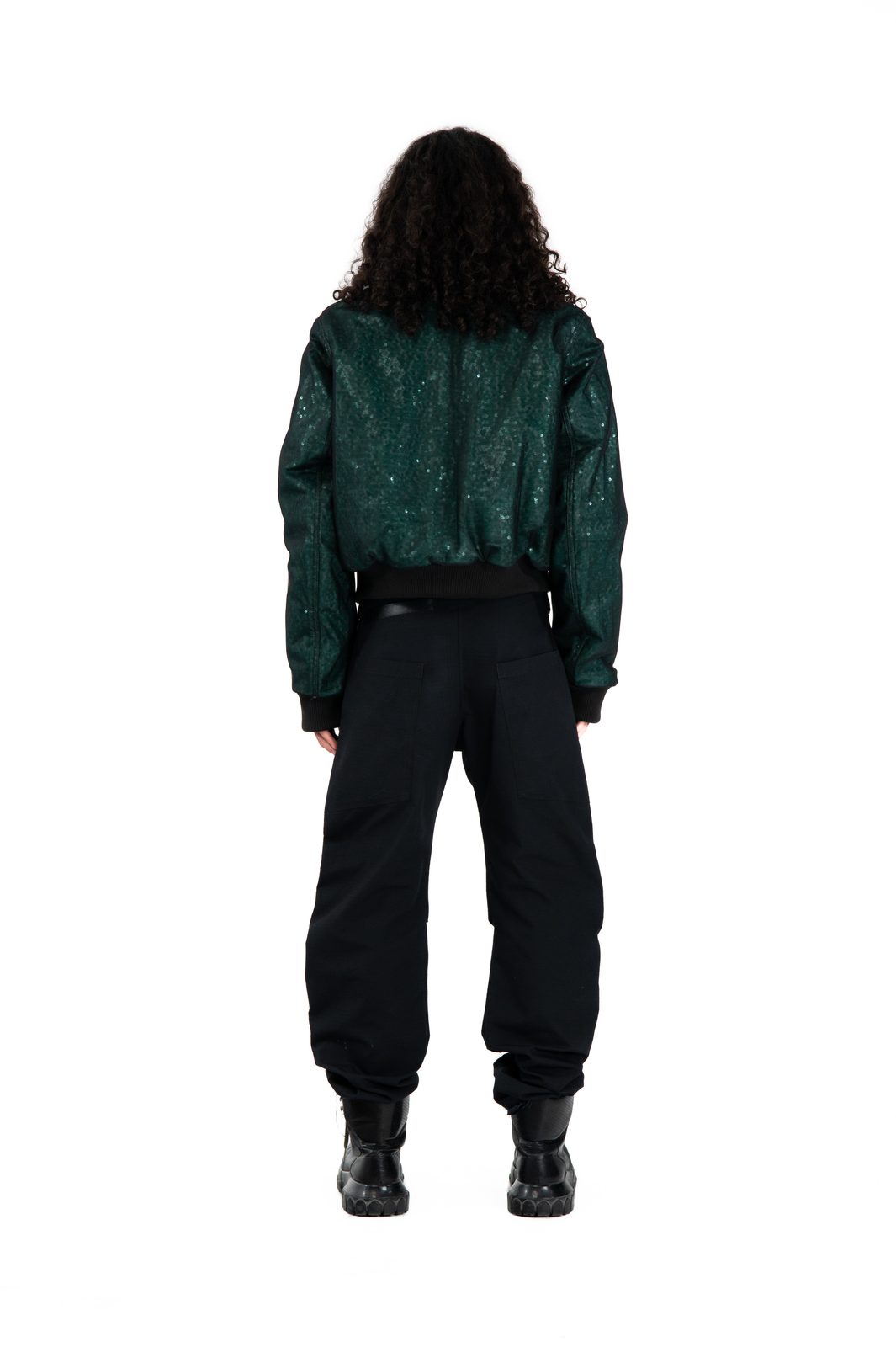 LOOK 1T - Leather & Tulle Bomber — FW25 Supervillains, hand-crafted leather & technical garments by NDSCLSD Montréal